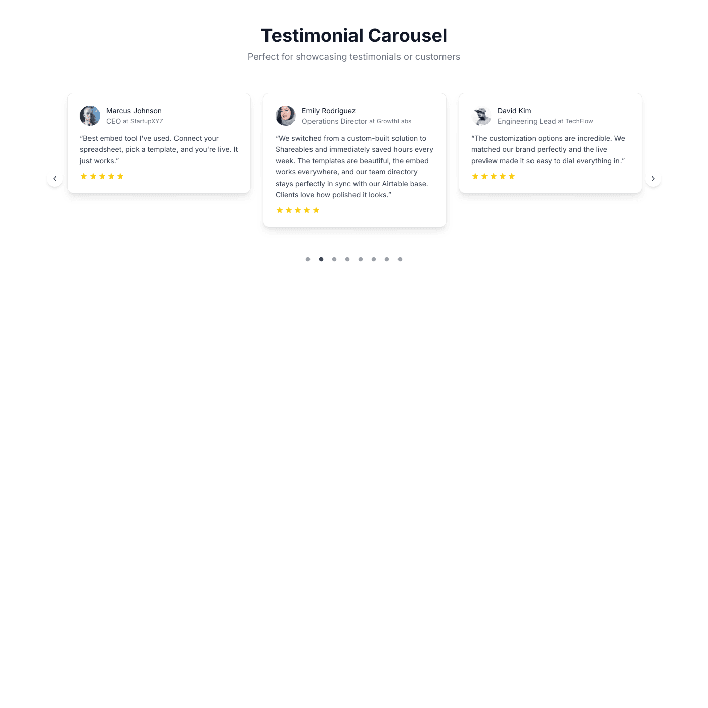 Testimonial Wall preview 3